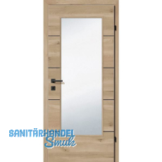 SOLIDO Smart Innentüre CPL Wildbuche 4 Lisenen schwarz GL RE TBA 950/2030 mm SOLIDO Smart Innentüre CPL Wildbuche 4 Lisenen schwarz GL RE TBA 950/2030 mm