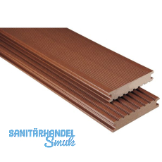 KOVALEX WPC Terrassendiele Vollprofil braun mattiert, 26x145x5000mm KOVALEX WPC Terrassendiele Vollprofil braun mattiert, 26x145x5000mm