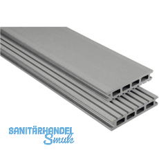 KOVALEX WPC Terrassendiele Hohlkammerprofil grau gebürstet, 26x145x6000mm KOVALEX WPC Terrassendiele Hohlkammerprofil grau gebürstet, 26x145x6000mm
