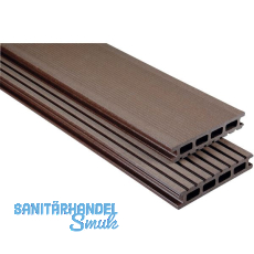 KOVALEX WPC Terrassendiele Hohlkammerprofil schokobraun gebürstet, 26x145x6000mm KOVALEX WPC Terrassendiele Hohlkammerprofil schokobraun gebürstet, 26x145x6000mm