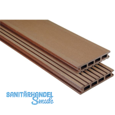 KOVALEX WPC Terrassendiele Hohlkammerprofil braun geb�rstet, 26x145x6000mm