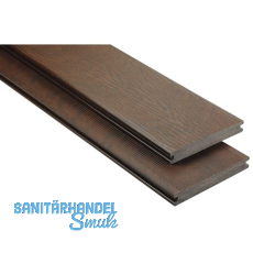 KOVALEX WPC Terrassendiele Vollprofil Kastanie mattiert, 20x145x6000mm