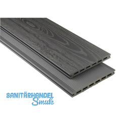 KOVALEX WPC Terrassendiele Hohlkammerprofil graubraun mattiert, 20x190x4000mm KOVALEX WPC Terrassendiele Hohlkammerprofil graubraun mattiert, 20x190x4000mm