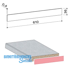 WERZALIT Laminatstreifen Exclusiv Marmor bianco mit Schmelzkleber WERZALIT Laminatstreifen Exclusiv Marmor bianco mit Schmelzkleber