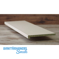 Innenfensterbank wei� mit Nase, Ausladung 250 mm