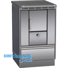 LOHBERGER Festbrennstoffherd Rega 50, Edelstahl