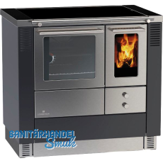 LOHBERGER Festbrennstoffherd LC 75 B Edition schwarz-grau matt inkl. Kochfeld LOHBERGER Festbrennstoffherd LC 75 B Edition schwarz-grau matt inkl. Kochfeld