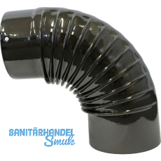 LOHBERGER Rauchrohr Bogen 90° gerippt, ohne Öffnung / Ø 120 mm LOHBERGER Rauchrohr Bogen 90° gerippt, ohne Öffnung / Ø 120 mm