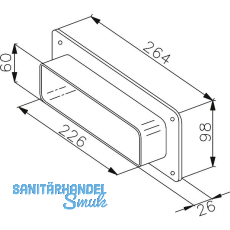FABER Flachkanal Anschlussst�ck 226 x 60 mm