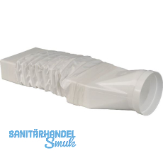 OPTIMAIRO Übergangsstück flexibel 222 x 89/NW 150 Kunststoff weiß OPTIMAIRO Übergangsstück flexibel 222 x 89/NW 150 Kunststoff weiß