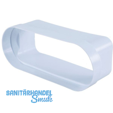 OPTIMAIRO Flachkanal-Adapter 222 x 89/Bora Kunststoff weiß OPTIMAIRO Flachkanal-Adapter 222 x 89/Bora Kunststoff weiß