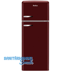 AMICA Retro Stand-Kühl-Gefrierkombination Top Freezer KGC 15631 R Weinrot AMICA Retro Stand-Kühl-Gefrierkombination Top Freezer KGC 15631 R Weinrot