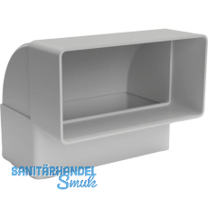 OPTIMAIRO Flachkanalbogen 90° senkrecht 111 x 54 Kunststoff weiß OPTIMAIRO Flachkanalbogen 90° senkrecht 111 x 54 Kunststoff weiß