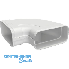 OPTIMAIRO Flachkanalbogen 90° waagerecht 175 x 80 Kunststoff weiß OPTIMAIRO Flachkanalbogen 90° waagerecht 175 x 80 Kunststoff weiß
