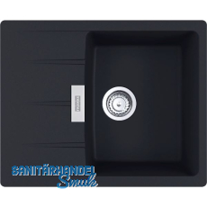 SOLIDO 2D-Spüle Centro CNG 611-62, 620 x 500 reversibel, Schwarz matt SOLIDO 2D-Spüle Centro CNG 611-62, 620 x 500 reversibel, Schwarz matt