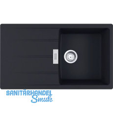 SOLIDO 2D-Spüle Centro CNG 611-86, 860 x 500 reversibel, Schwarz matt SOLIDO 2D-Spüle Centro CNG 611-86, 860 x 500 reversibel, Schwarz matt