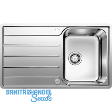 BLANCO 2D-Sp�le Lemis 45 S-IF Edelstahl mit Drehknopfgarnitur reversibel