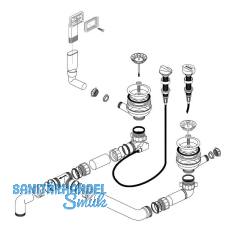 BLANCO Ab- und Überlaufgarnitur 2 x 3,5" 217492 BLANCO Ab- und Überlaufgarnitur 2 x 3,5" 217492