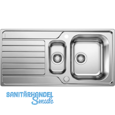 BLANCO Einbausp�le Dinas 6 S mit Drehknopf Edelstahl reversibel