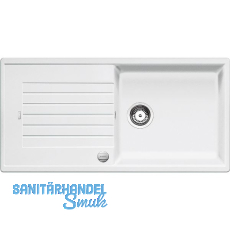 BLANCO Einbausp�le Zia XL 6 S Wei� mit Drehknopfgarnitur reversibel