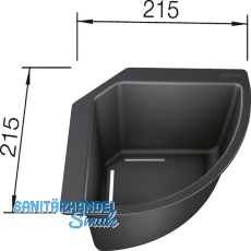 Eckschale Kunststoff schwarz 235866 Eckschale Kunststoff schwarz 235866