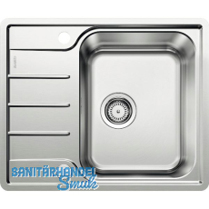 BLANCO 2D-Sp�le Lemis 45 S-IF Mini Edelstahl mit Drehknopfgarnitur reversibel