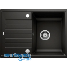 BLANCO Einbausp�le Zia 45 S Compact mit Drehknopfgarnitur Schwarz, reversibel