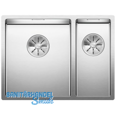 BLANCO 2D-Sp�le Claron 340/180-IF Edelstahl Seidenglanz Hauptbecken rechts