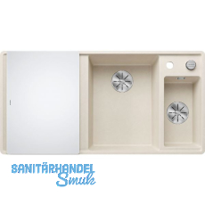 BLANCO fl�chenb�ndige Sp�le Axia III 6 S-F Softwei�, inkl. Glasbrett, TT links