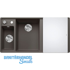 BLANCO fl�chenbdg. Sp�le Axia III 6 S-F Vulkangrau, inkl. Glasbrett, TT rechts