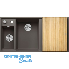BLANCO Einbausp�le Axia III 6 S mit Esche Schneidbrett TT rechts Vulkangrau