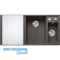 BLANCO Einbausp�le Axia III 6 S mit Glas Schneidbrett TT links Vulkangrau