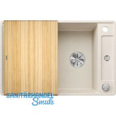 BLANCO flächenbündige Spüle Axia III 45 S-F Softweiß, inkl. Esche Schneidbrett BLANCO flächenbündige Spüle Axia III 45 S-F Softweiß, inkl. Esche Schneidbrett
