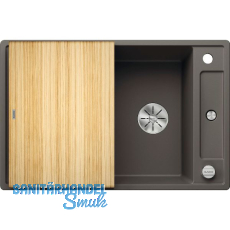 BLANCO Einbauspüle Axia III 45 S mit Esche Schneidbrett Vulkangrau, reversibel BLANCO Einbauspüle Axia III 45 S mit Esche Schneidbrett Vulkangrau, reversibel