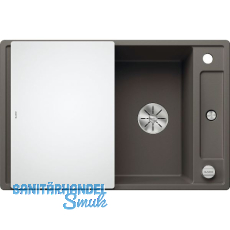 BLANCO Einbausp�le Axia III 45 S mit Glas Schneidbrett Vulkangrau, reversibel