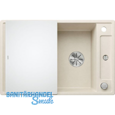 BLANCO Einbauspüle Axia III 45 S mit Glas Schneidbrett Softweiß, reversibel BLANCO Einbauspüle Axia III 45 S mit Glas Schneidbrett Softweiß, reversibel