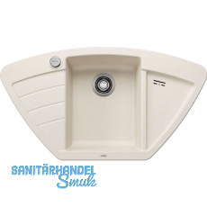 BLANCO Eck-Einbauspüle Zia 9 E mit Drehknopf Softweiß BLANCO Eck-Einbauspüle Zia 9 E mit Drehknopf Softweiß