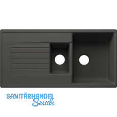 BLANCO Einbausp�le Zia 6 S Vulkangrau mit Drehknopfgarnitur, reversibel