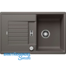 BLANCO Einbausp�le Zia 45 S Vulkangrau mit Drehknopfgarnitur, rev.