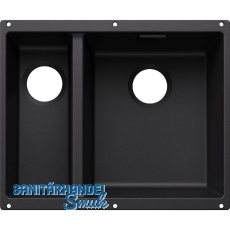 BLANCO Sp�le Subline 340/160-U for Coloured Components, Becken rechts, Schwarz