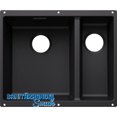 BLANCO Sp�le Subline 340/160-U for Coloured Components, Becken links, Schwarz