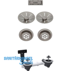 BLANCO 2x Ab-und Überlaufset InFino für Color Unit Satin Platinum BLANCO 2x Ab-und Überlaufset InFino für Color Unit Satin Platinum