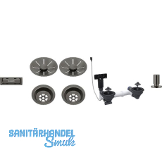 BLANCO 2x Ab-und Überlaufset InFino für Color Unit Satin Darksteel BLANCO 2x Ab-und Überlaufset InFino für Color Unit Satin Darksteel