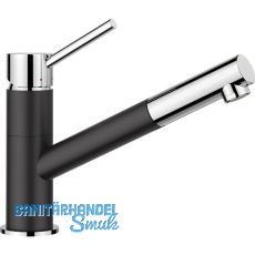 BLANCO Küchenarmatur Kano-S 527652 drucklos Schwarz/Chrom BLANCO Küchenarmatur Kano-S 527652 drucklos Schwarz/Chrom