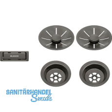 BLANCO Doppel Ab-und �berlaufset Satin Darksteel