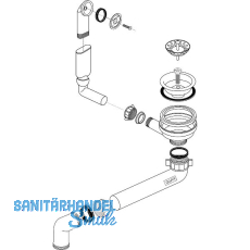 BLANCO Ab- und Überlaufgarnitur 1 x 3,5'' 138042 BLANCO Ab- und Überlaufgarnitur 1 x 3,5'' 138042