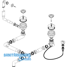 BLANCO Ab- und Überlaufgarnitur 2 x 3,5'' 218407 BLANCO Ab- und Überlaufgarnitur 2 x 3,5'' 218407