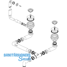BLANCO Ab- und Überlaufgarnitur 2 x 3,5'' 218408 BLANCO Ab- und Überlaufgarnitur 2 x 3,5'' 218408