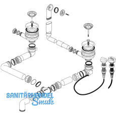 BLANCO Ab- und Überlaufgarnitur 2 x 3,5'' 222769 BLANCO Ab- und Überlaufgarnitur 2 x 3,5'' 222769