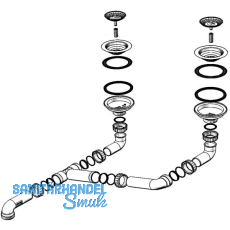 BLANCO Ablaufgarnitur 2 x 3,5" 231007 BLANCO Ablaufgarnitur 2 x 3,5" 231007